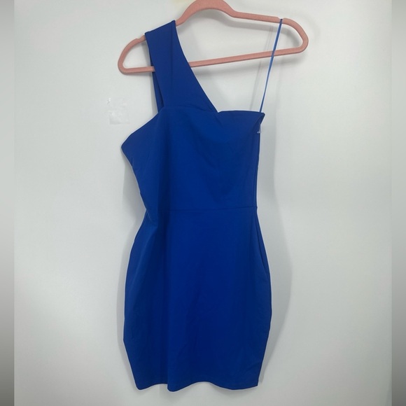 NWT Susana Monaco One Strap Dress Sapphire Blue Size Large - Picture 1 of 5